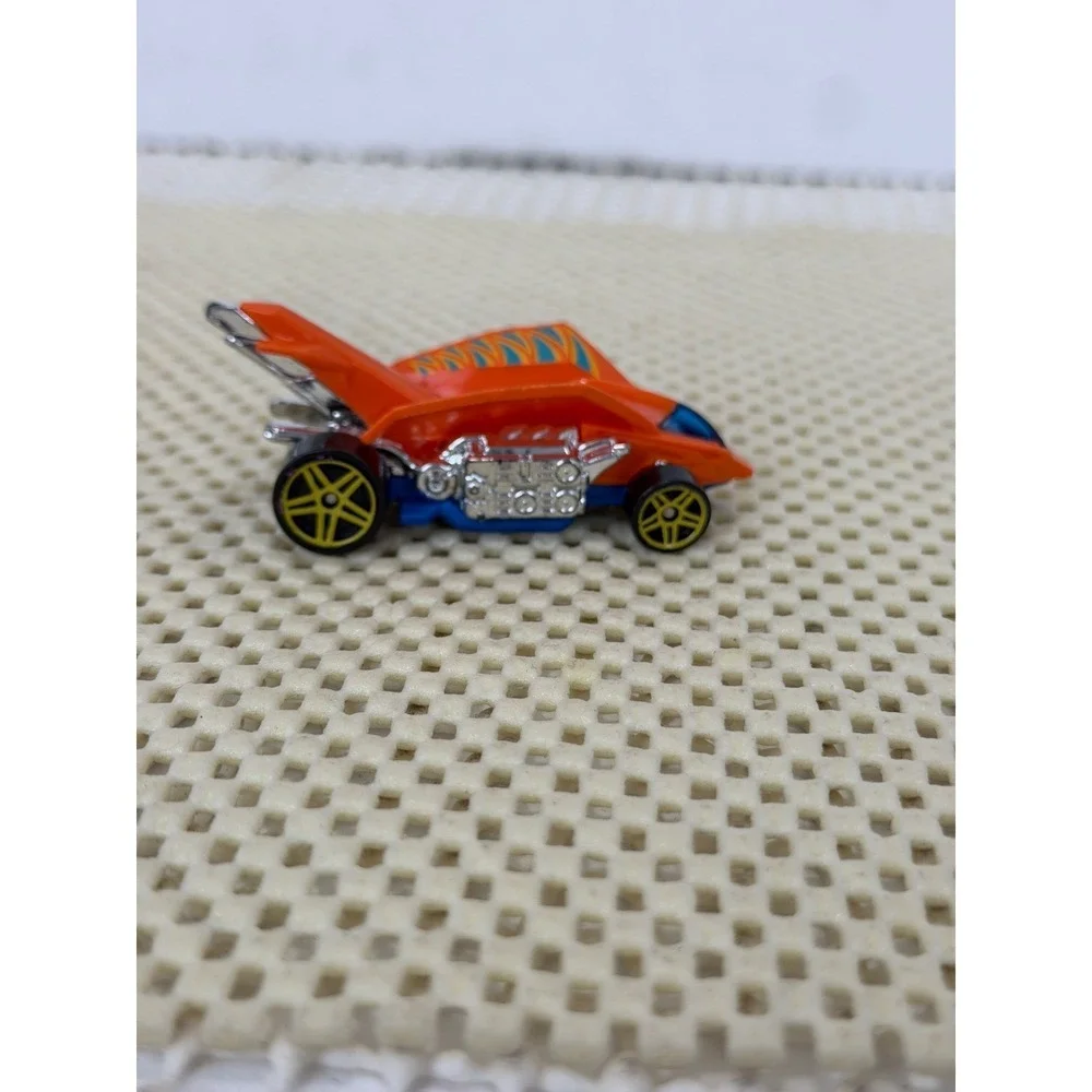 Hot Wheels Turbo Rooster Orange Blue 2016 Mattel‎ Diecast Toy Car 1/64 Scale EUC